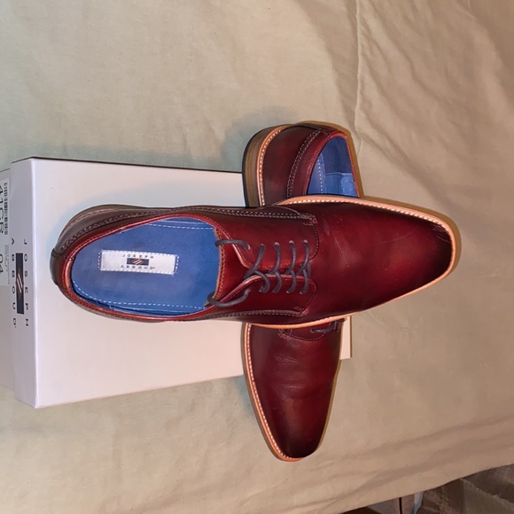 Joseph Abboud Burgundy dress shoes used 1 time size 12 like brand new - Picture 6 of 6